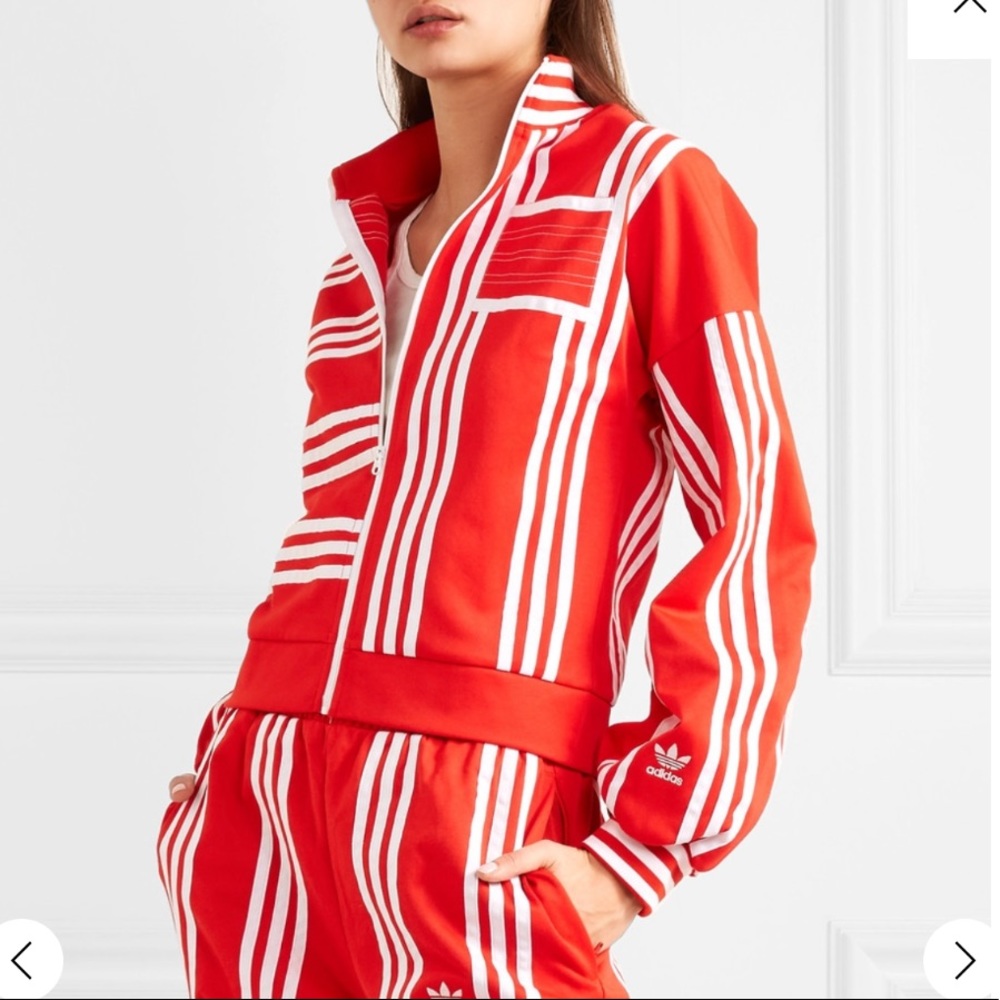 Ji Won Choi striped cotton blend jersey  jacket